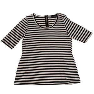 Green Envelope Stripe Top Womens XL Parisian Chic